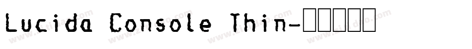 Lucida Console Thin字体转换